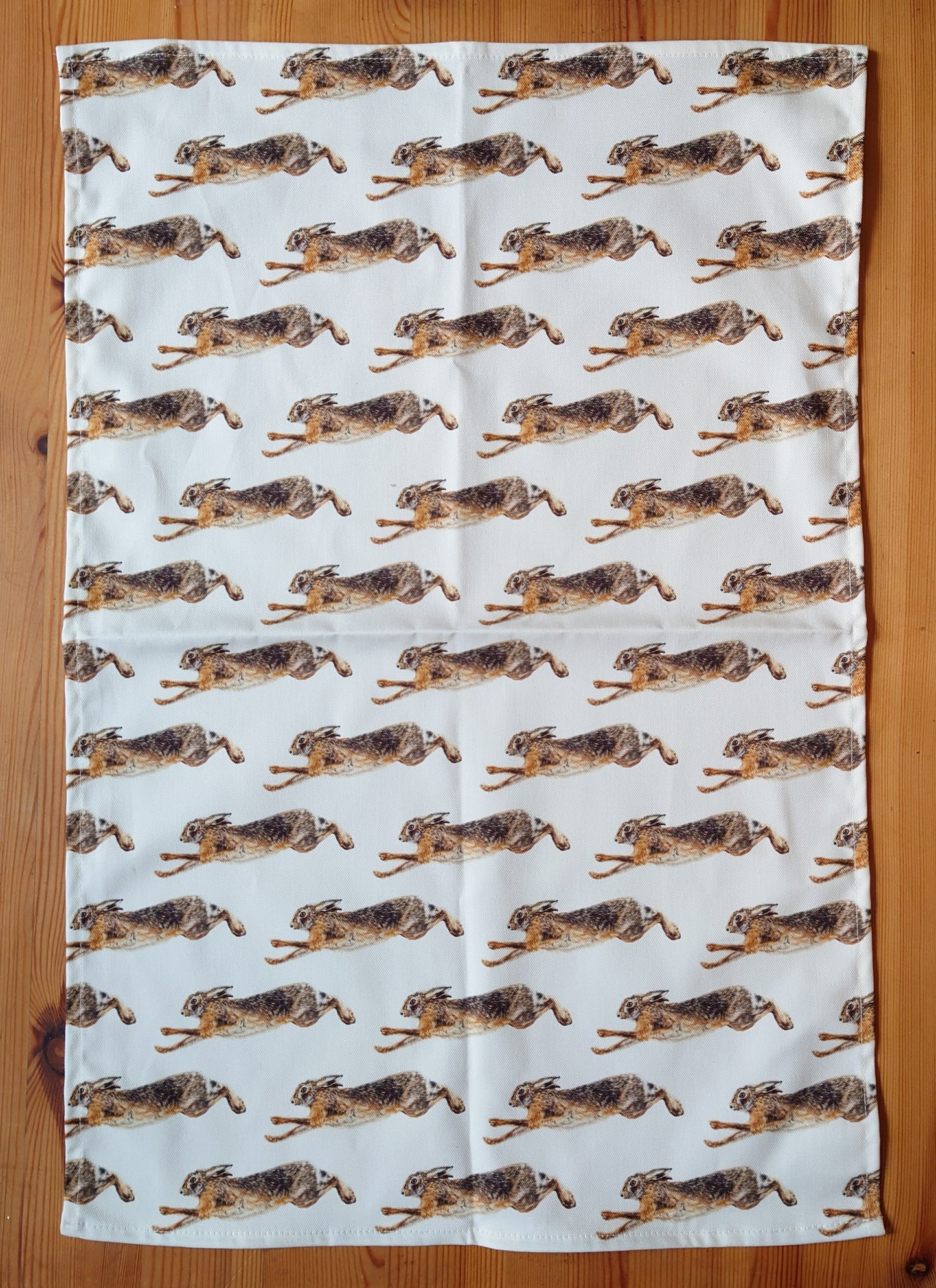 Running Hare Tea Towel