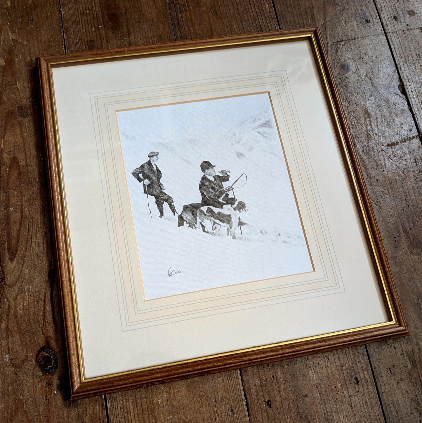 "Huntsman In The Snow" Framed *Original*