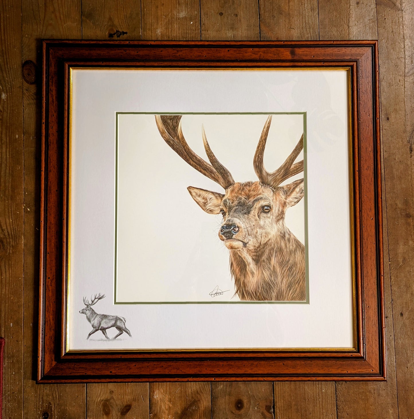 Red Stag Framed *Original*