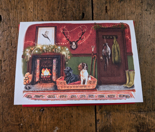 "Creature Comforts" Gundog Christmas Card