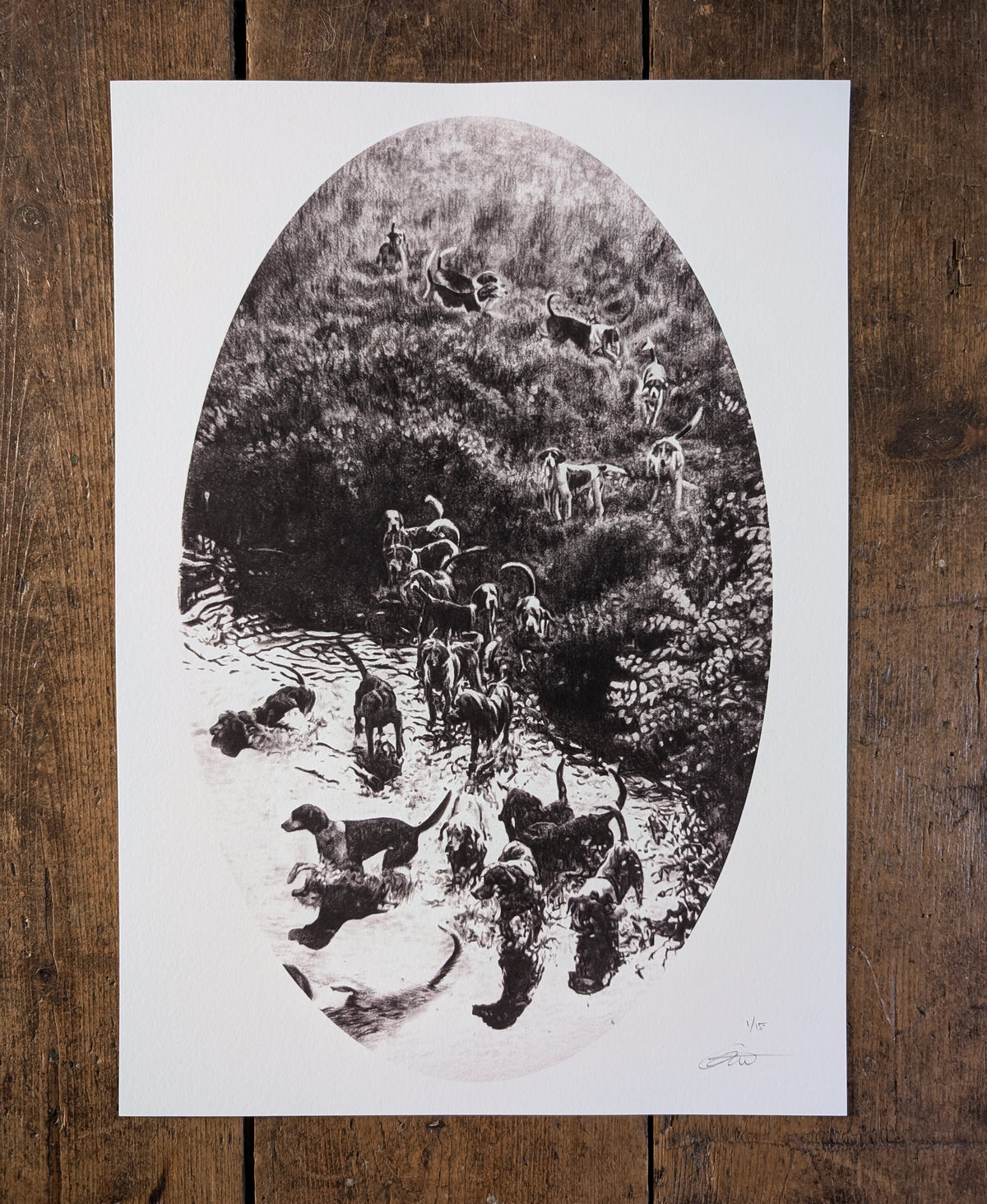 "Otterhounds By The River" Print