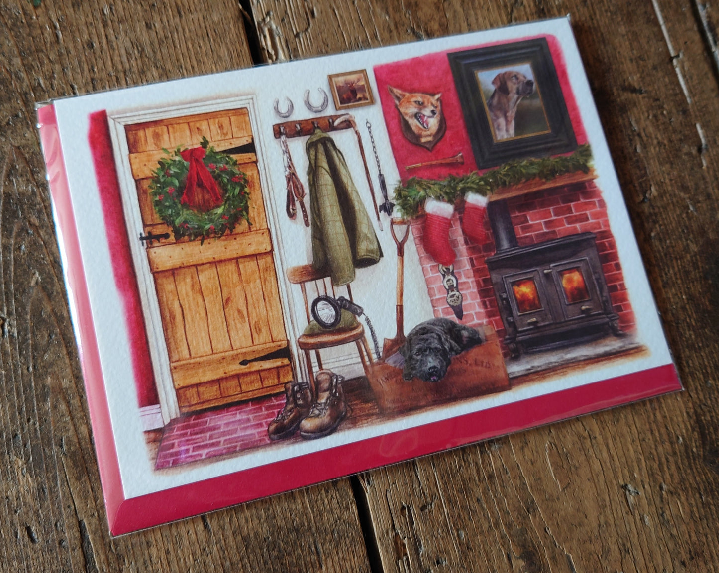 "Creature Comforts" Terrier Christmas Card